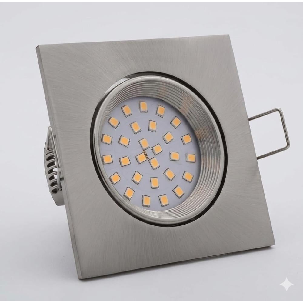 Светильник встраиваемый LED Lumare 4 Вт 400 Лм дымированный IP44 теплый белый свет Серебряный
