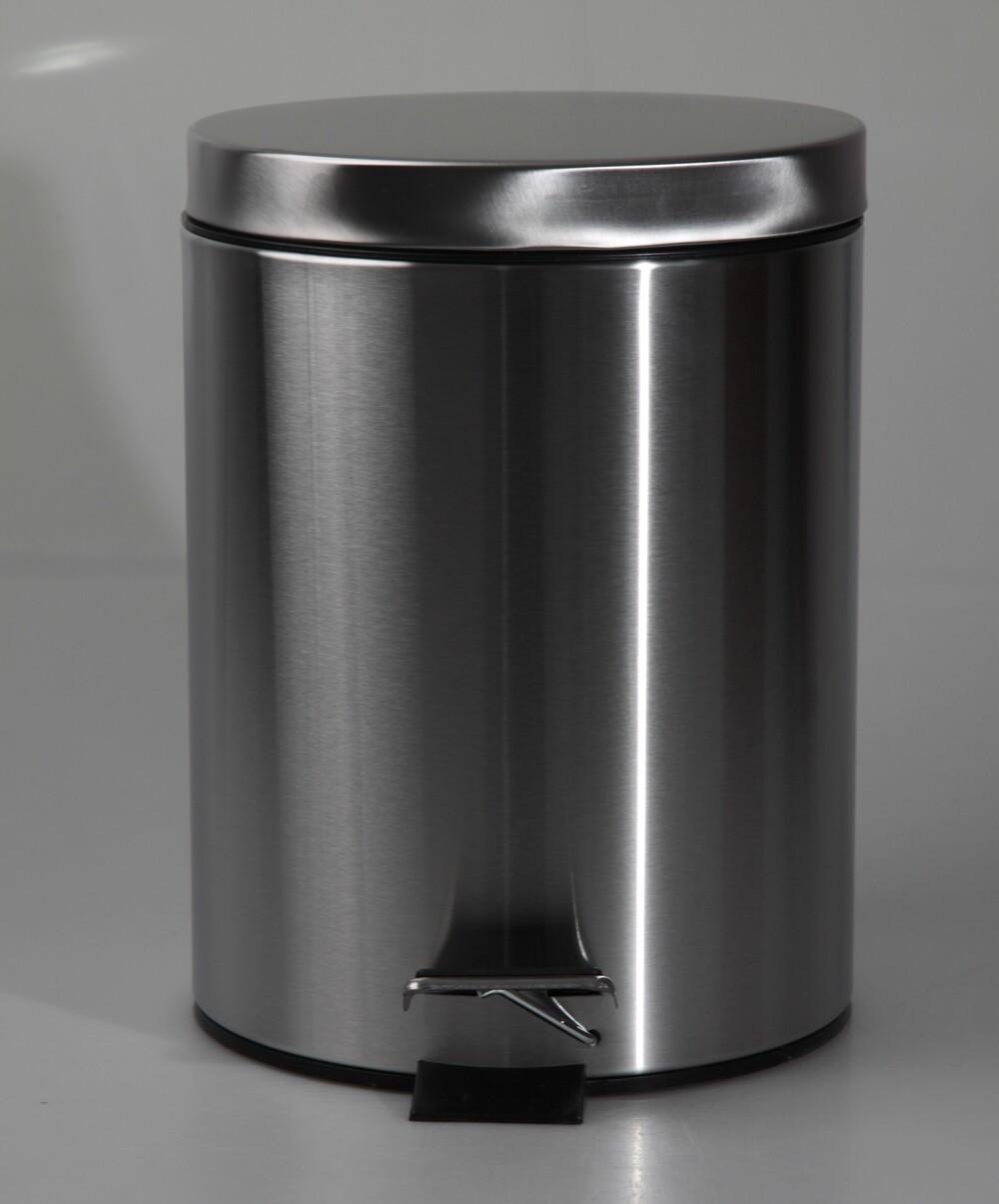 Мусорное ведро круглое Zerix Solo-TC0107 SS Color 7 л Нержавеющая сталь (ZX5899) - фото 4