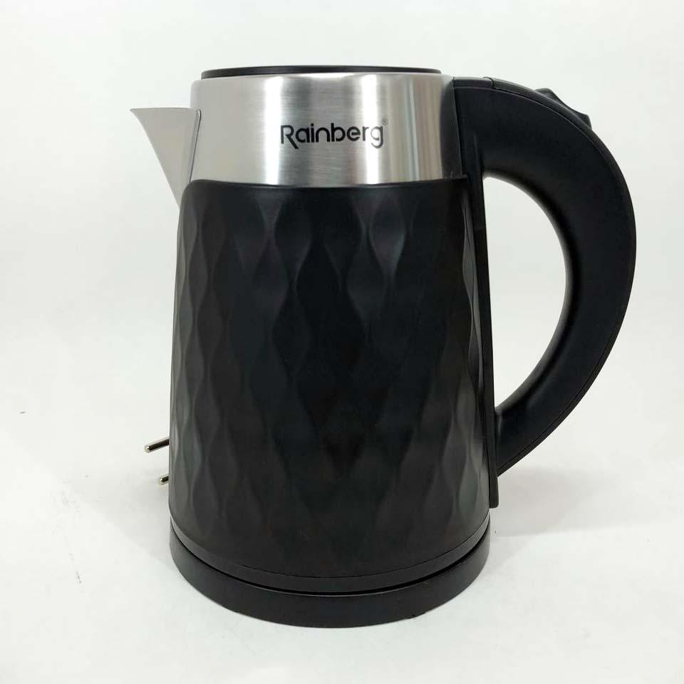 Електрочайник Rainberg RB-2226BR з нержавіючої сталі 2000 Вт 2 л Чорний (ws48351-1) Електрочайник Rainberg RB-2226BR з нержавіючої сталі 2000 Вт 2 л Чорний (ws48351-1)