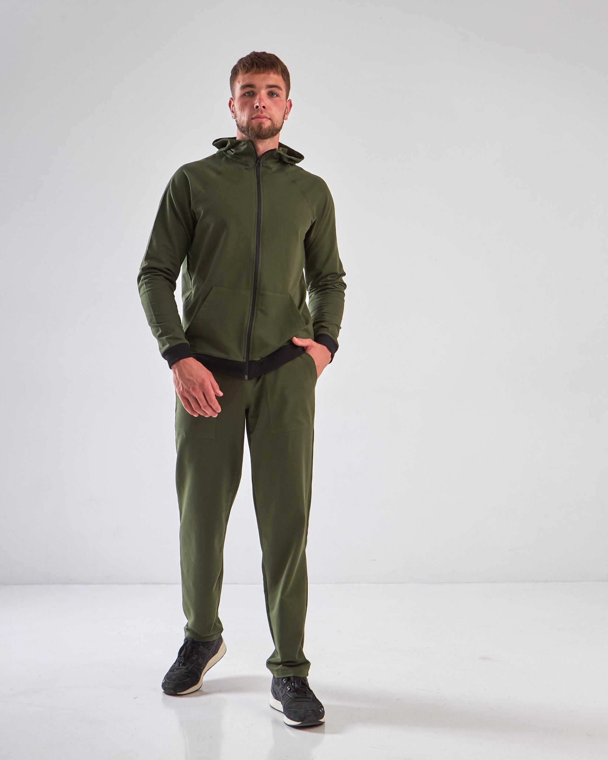 Спортивный костюм мужской р. 50 Хаки (14605358) - фото 4 Спортивный костюм мужской р. 50 Хаки (14605358) - фото 4