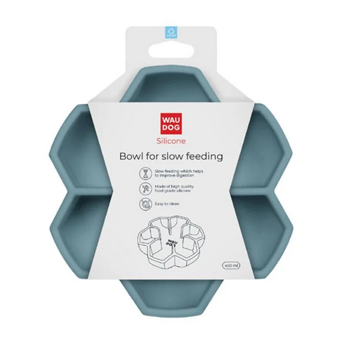 Миска для повільного годування Collar WAUDOG Silicone 450 мл Сірий (Collar235311)