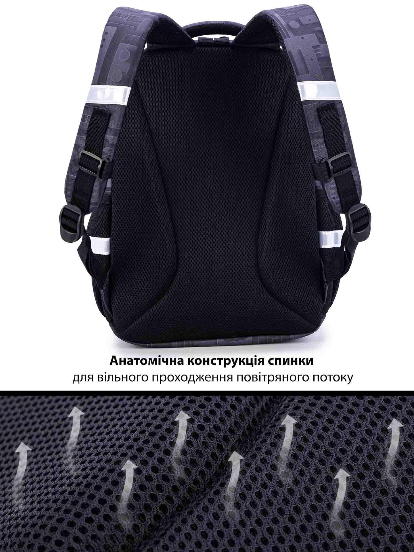 Рюкзак ортопедичний для хлопчика School Standard Динозавр для 1-4 класу 38х30х18 см (150-5) - фото 4