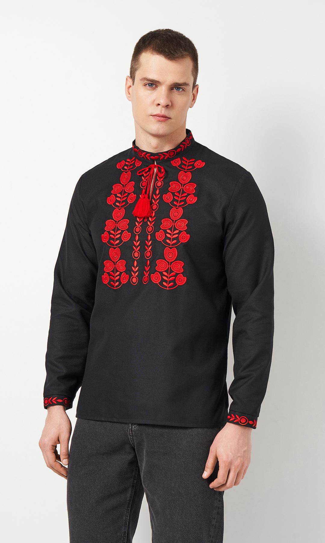 Вишиванка чоловіча Вишиваночка р. 54 Чорний (3110-2)