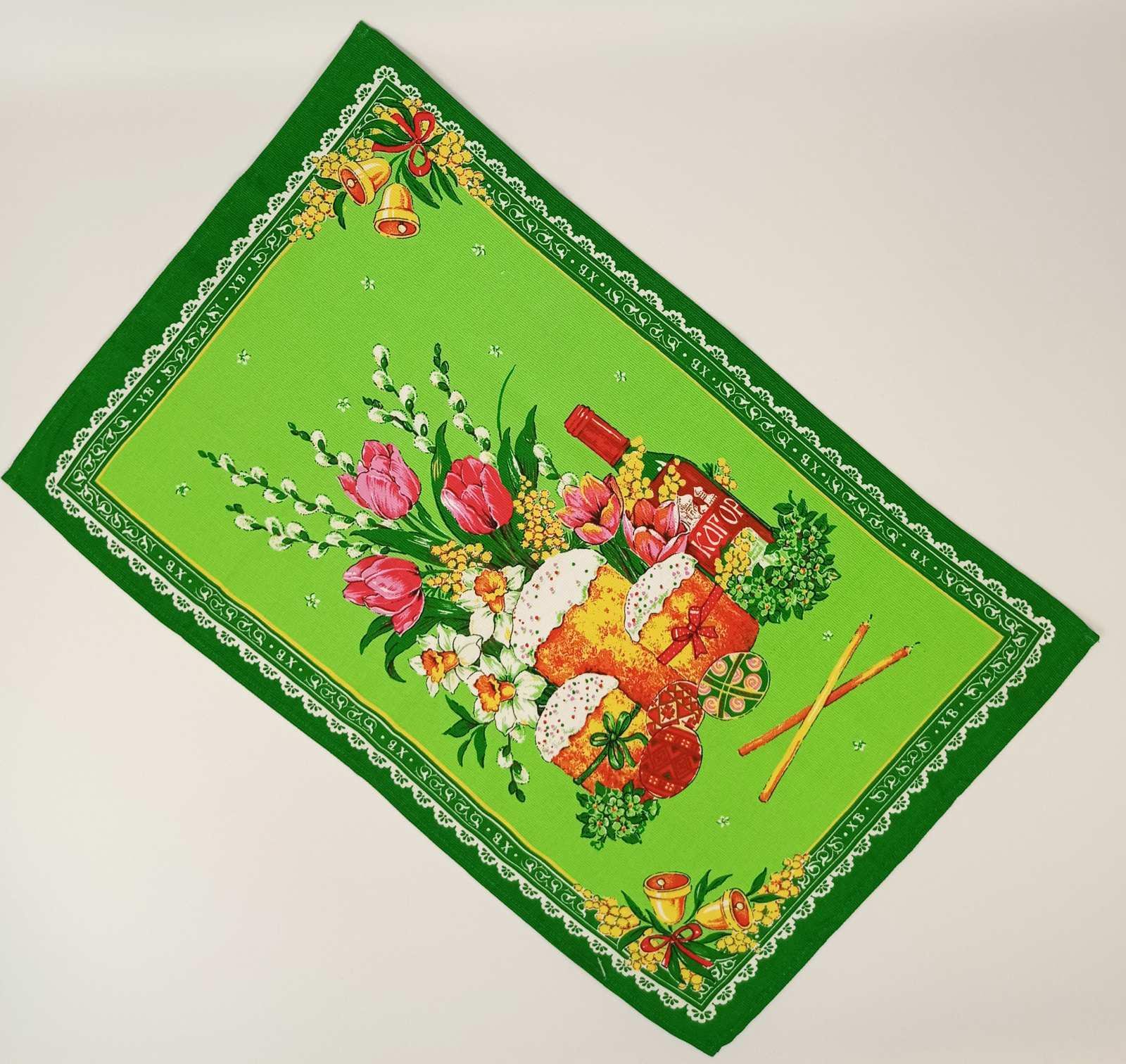 Полотенце кухонное вафельное Easter Tradition 50x70 см Light Green (CN14700)