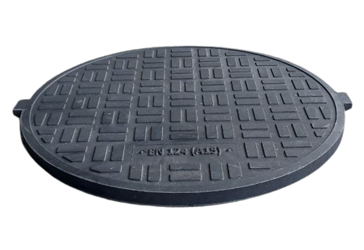 Крышка канализационного люка Войс п/п ЕВРО А15 л до 1,5 т Черный (voys25)