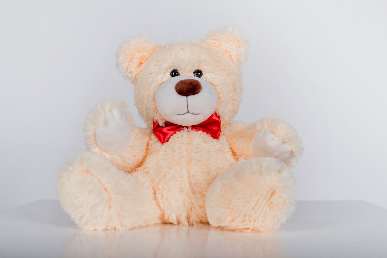 Мишка плюшевый Yarokuz Рональд 35 см Персиковый (267)