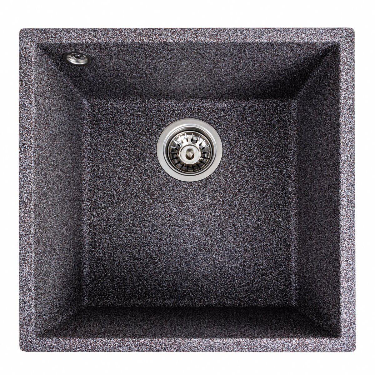 Мойка гранитная Valeso Ruba 440х440 врезная квадратная матовый (PLTM-SP000047061)