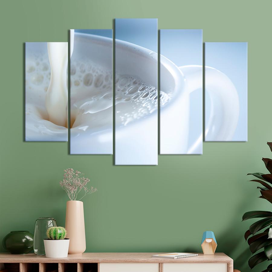 Настенний декор Свежее молоко в белой чашке 112x68 см (A467-5)