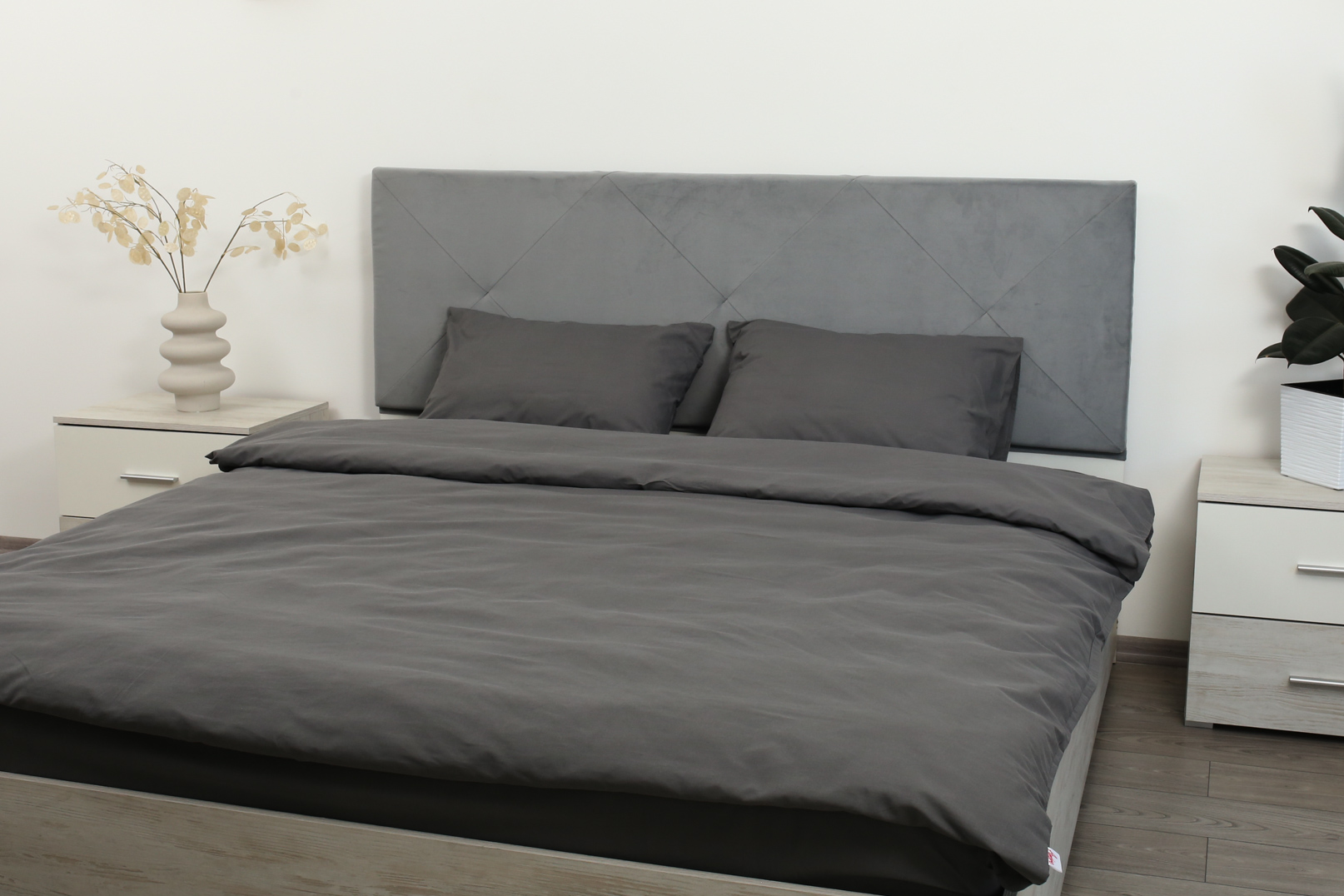 Комплект постельного белья двуспальный Amore GLux-1027 бязь Графитовый (KPB-A2-Glux-1027graphite(70x70)_) - фото 2 Комплект постельного белья двуспальный Amore GLux-1027 бязь Графитовый (KPB-A2-Glux-1027graphite(70x70)_) - фото 2