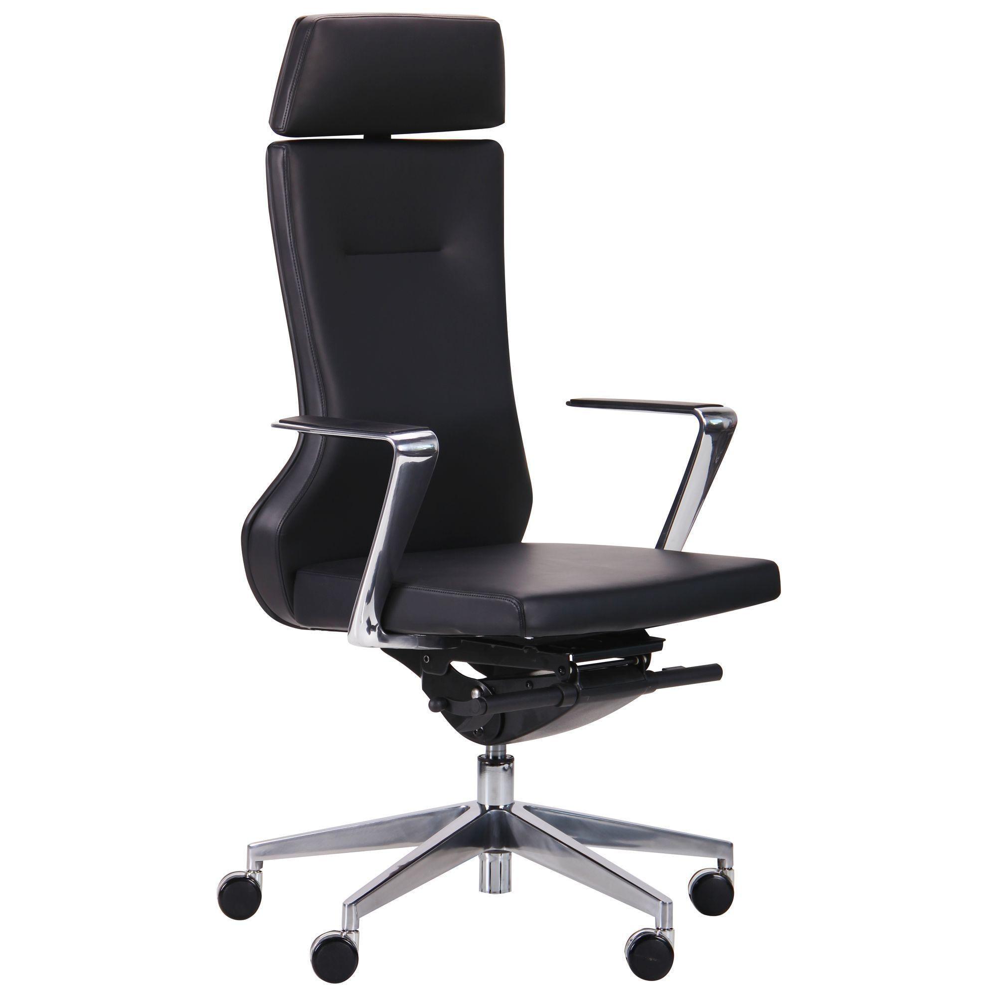 Офісне крісло AMF Marc HB Black для кабінету 1220х80х660х620 шкіра Чорний