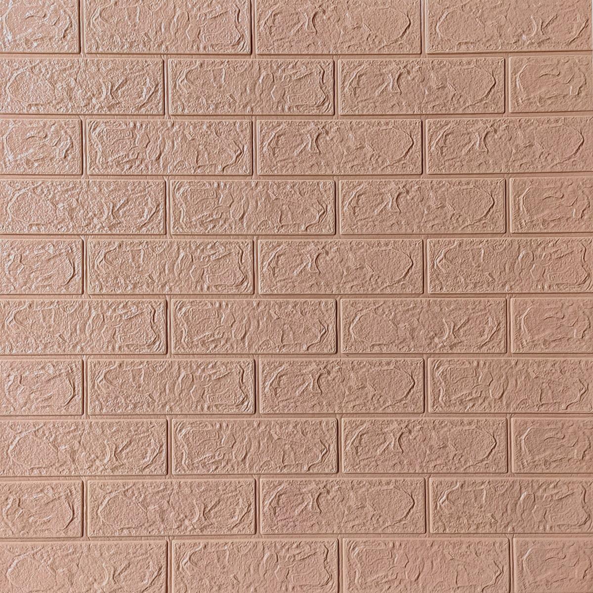 Панель самоклеюча стінова 3D Sticker Wall SW-00001716 під цеглу 700х770х3 мм Кава з молоком