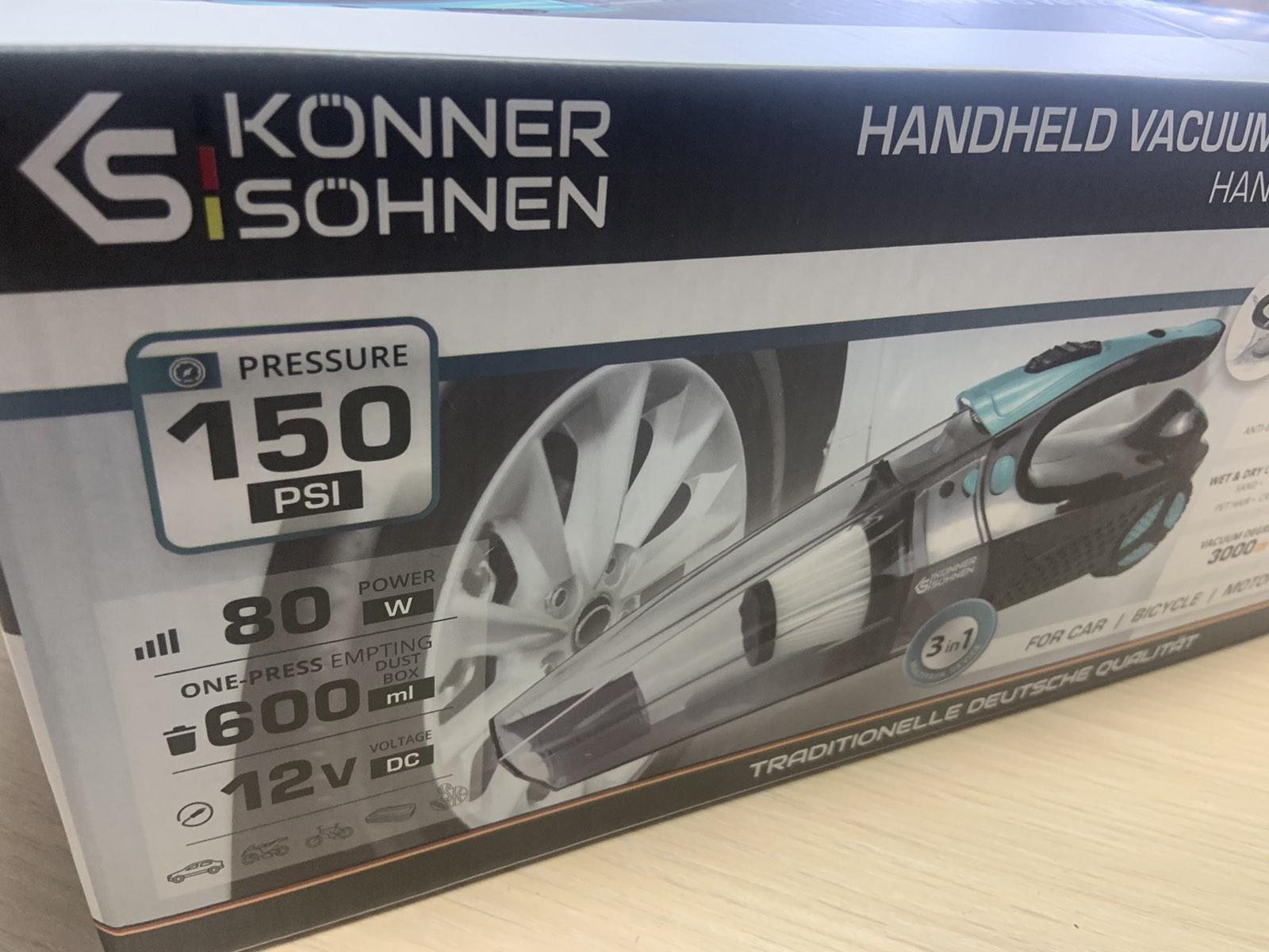 Пилосос Konner&Sohnen KS VCP30 3000 Па з компресором 18 л/хв 150 psi та ліхтар світлодіодний - фото 13 Пилосос Konner&Sohnen KS VCP30 3000 Па з компресором 18 л/хв 150 psi та ліхтар світлодіодний - фото 13