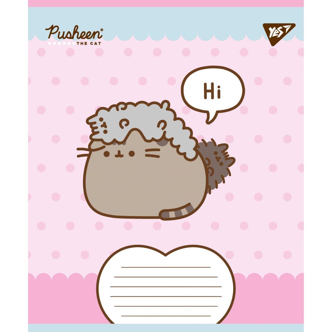 Тетрадь школьная YES Pusheen Weekend коса линия 12 л. (767609) Тетрадь школьная YES Pusheen Weekend коса линия 12 л. (767609)