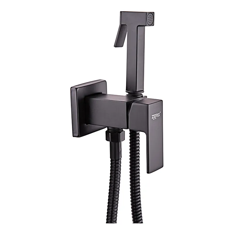 Смеситель для гигиенического душа Zerix LEB9-123 с лейкой Черный (ZX5572)