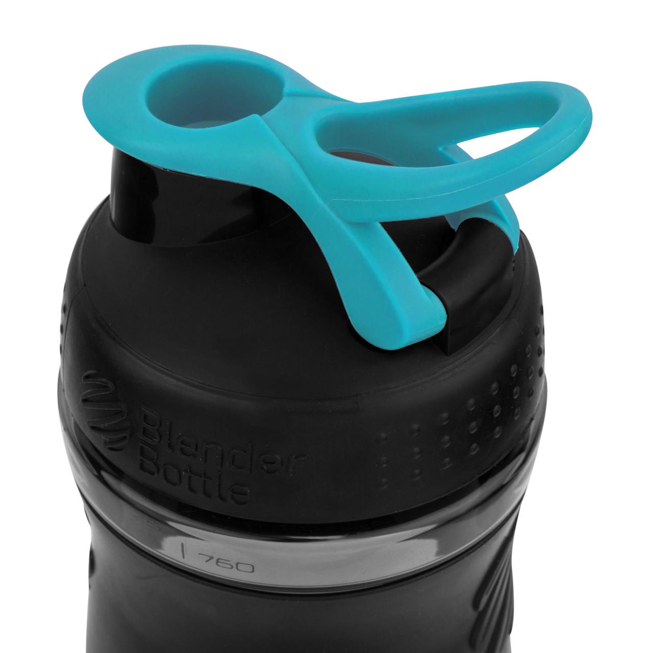 Шейкер спортивний Blender Bottle SportMixer 28 oz 820 мл Black/Teal - фото 4