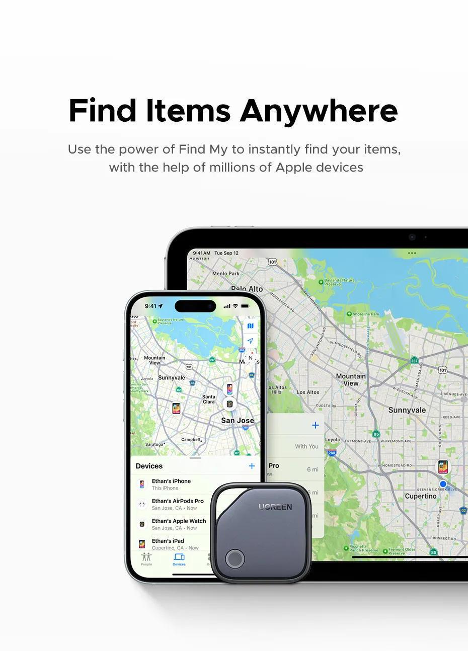 Трекер смарт Ugreen 1 2 Чорний (45297) - фото 14