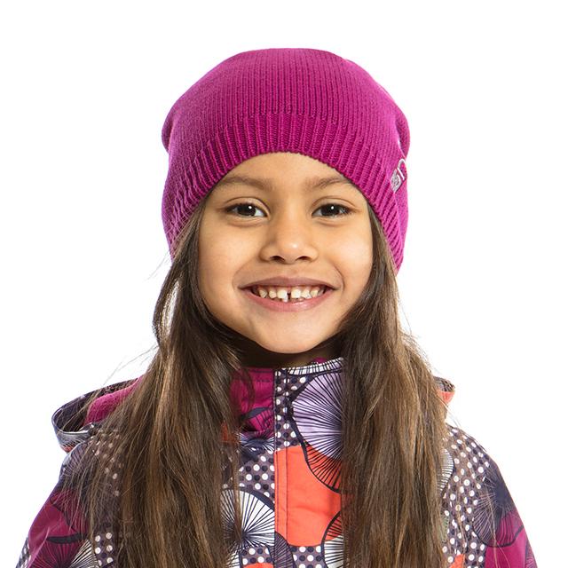 Шапка вязаная для девочки Nano S18BTUT200 демисезонная 47-49 см Малиновый (S18BTUT200-MauveRose-12/24m) - фото 3