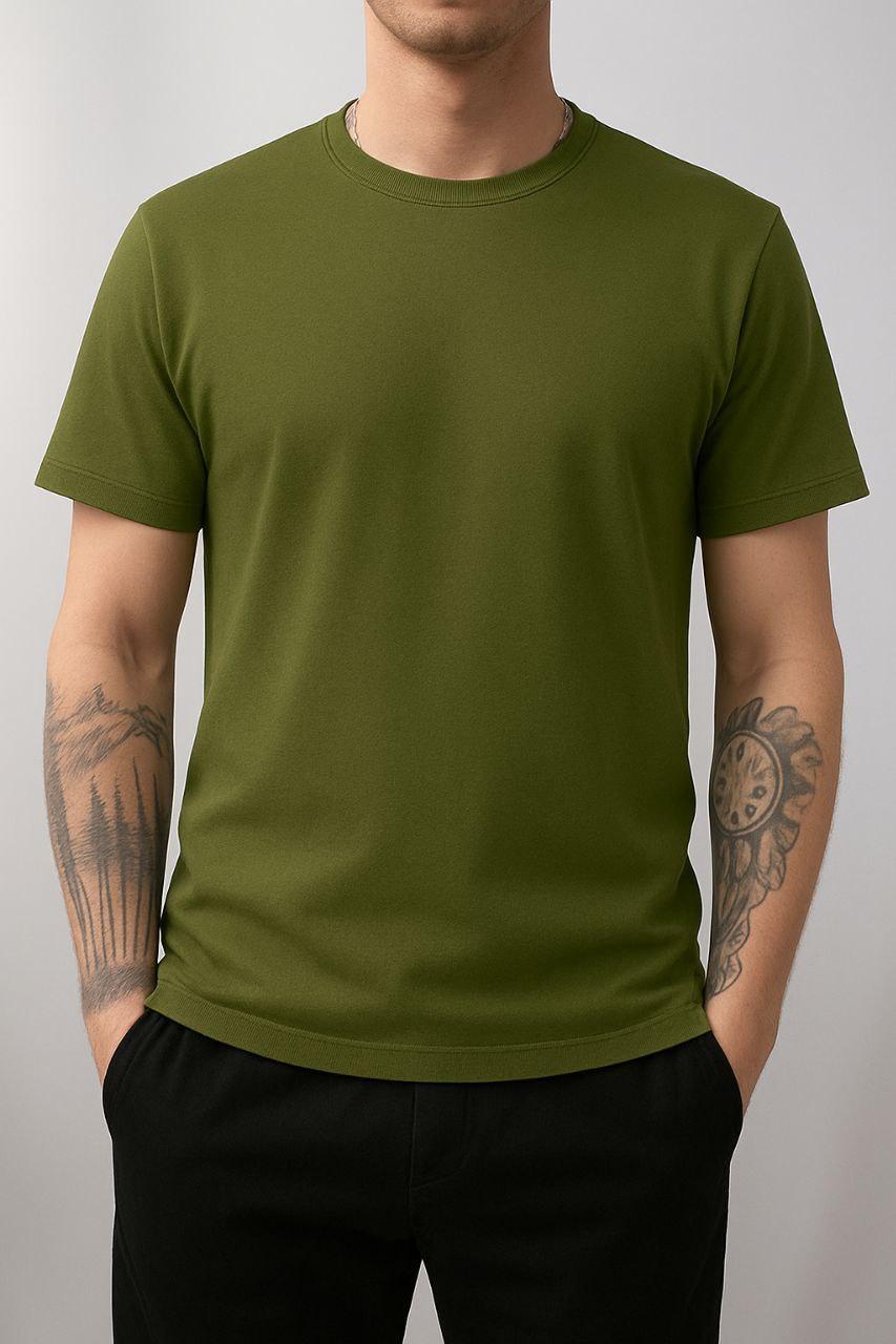 Футболка трикотаж р. 56 Олива