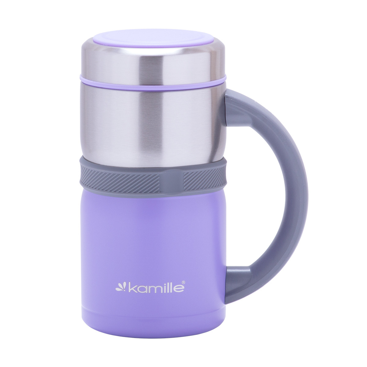 Термокружка Kamille 500 мл из нержавеющей стали Фиолетовый KM-2018