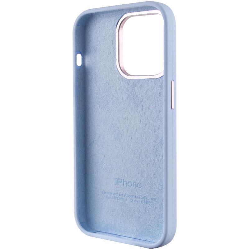 Противоударный чехол Silicone Case Metal Buttons (AA) для Apple iPhone 13 Pro (6.1") Голубой / Cloud Blue - фото 5