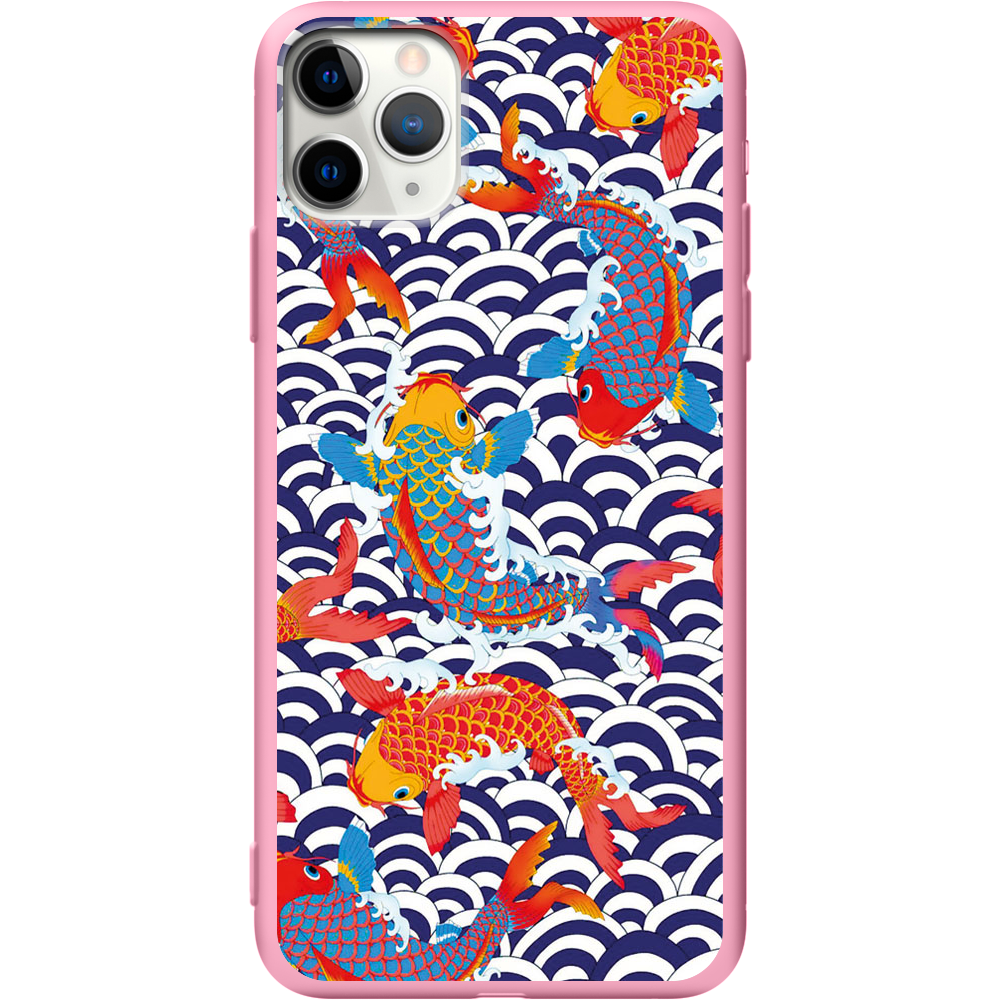 Чехол Boxface iPhone 11 Pro Koi Fish Розовый силикон (38189-up2477-43043) - фото 1