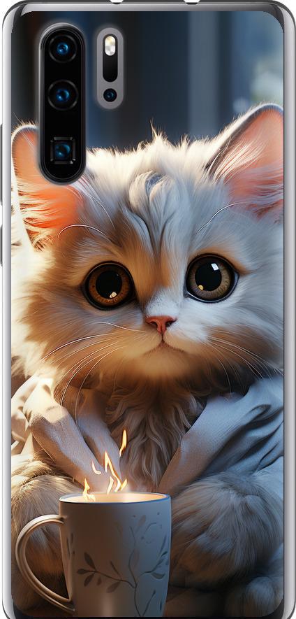 Чехол на Huawei P30 Pro White cat (5646t-1621-42517)