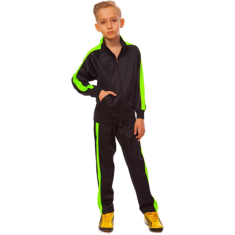 Спортивный костюм детский LIDONG LD-581 р. 30 140-145 см Зеленый/Черный