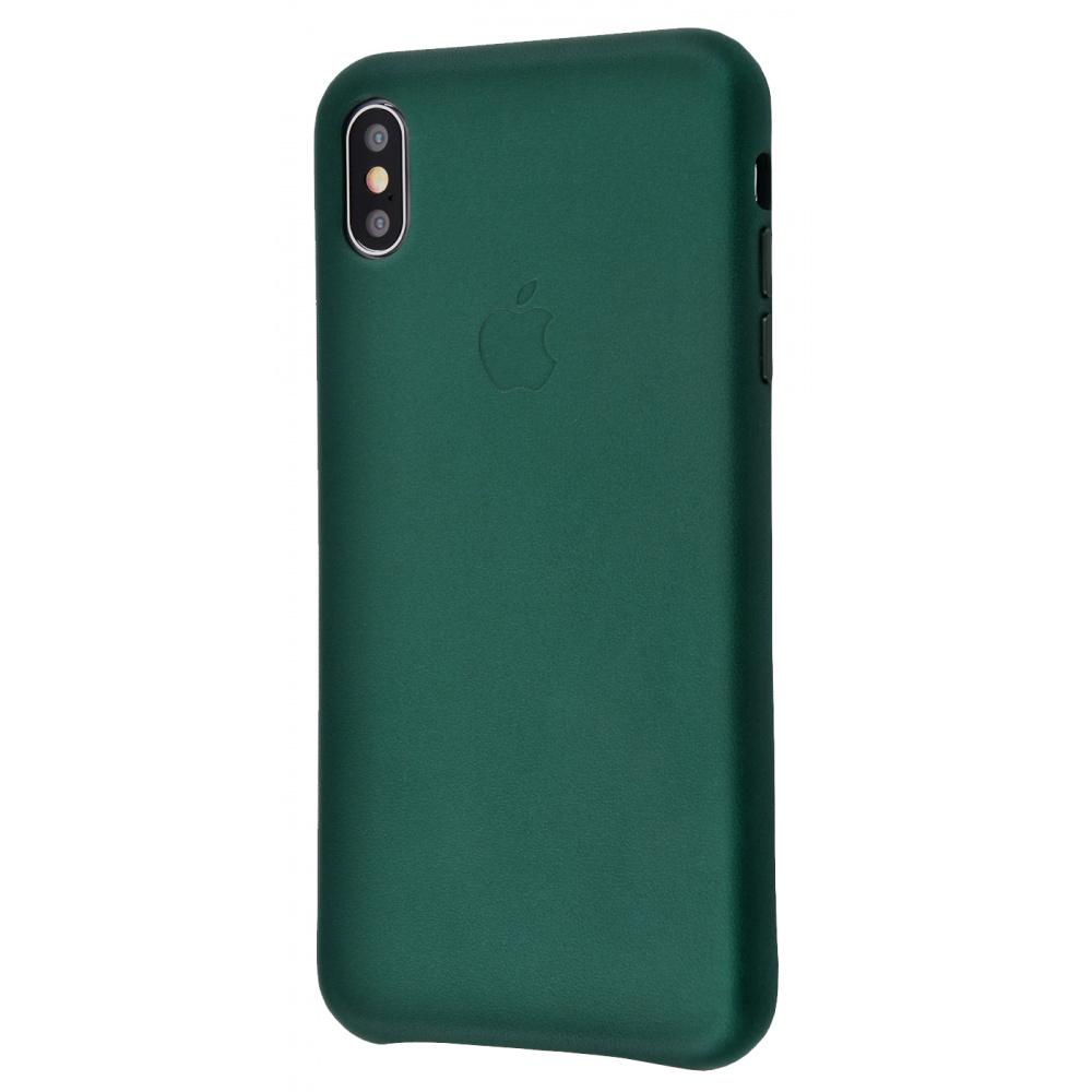 ᐉ Чохол PRC Leather case Leather для iPhone XS Max Forest Green • Краща