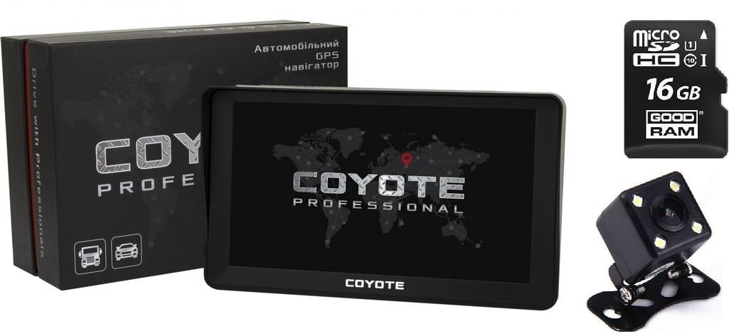 GPS навігатор Coyote 820 TORR PRO RAM 1 Gb ROM 16 Gb на Android з камерою заднього виду та MicroSD 16 Gb