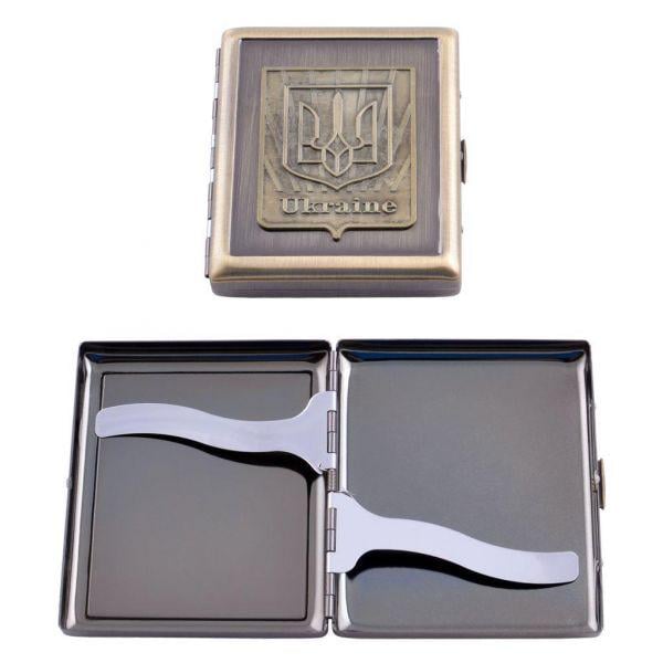 Портсигар на 20 сигарет Герб Украины Gold (yh-9)