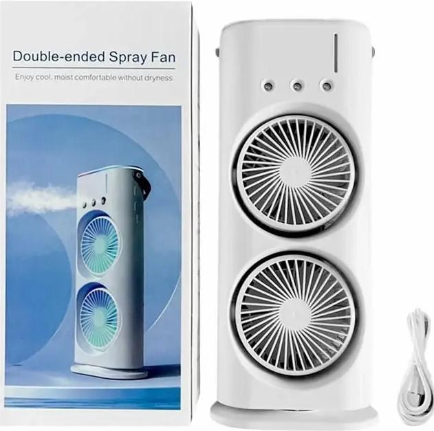 Вентилятор настільний подвійний Double-ended Spray Fan з охолодженням LED 3 швидкості пульт ДК (2104618502) - фото 11