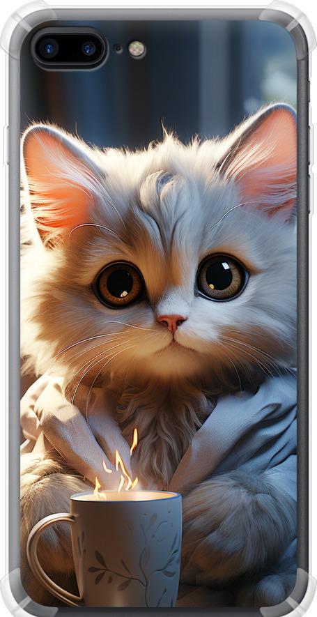 Чехол на iPhone 7 Plus White cat (5646sp-337-42517)