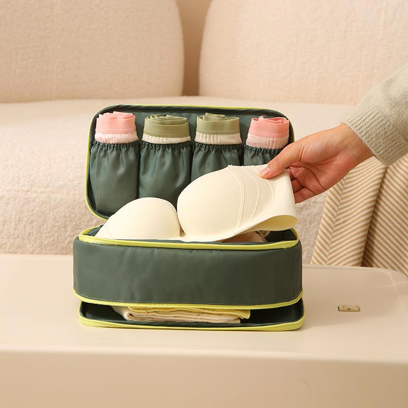 Сумка-органайзер для зберігання нижньої білизни портативна дорожня Зелений - фото 2