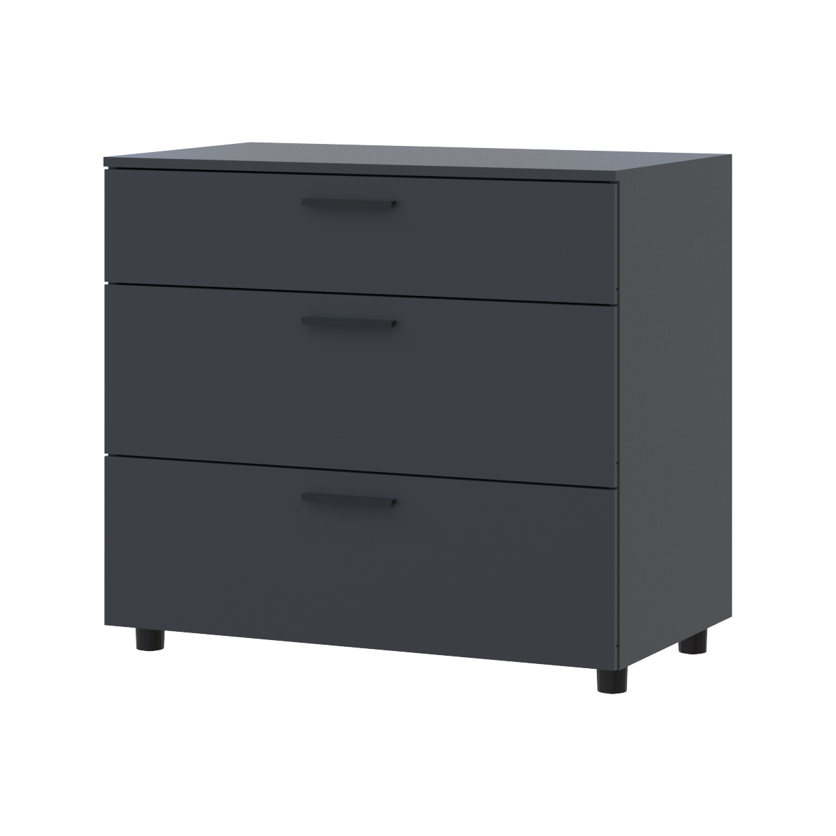 Комод Doros Торн 3Ш 90х51,6х80 см Антрацит (41510161)