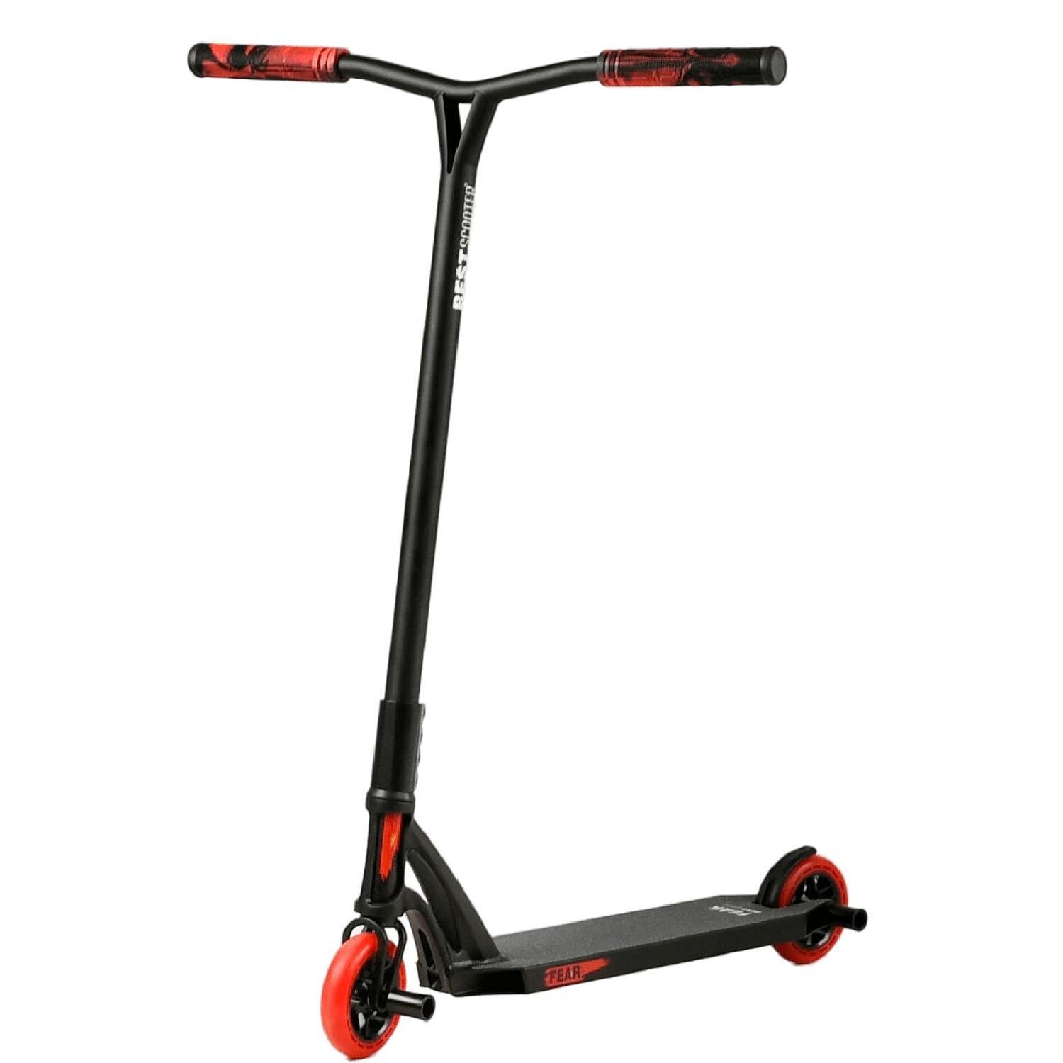 Самокат трюковый Fear SCS система пеги алюминиевый диск/дека колеса PU Black/Red (112901)