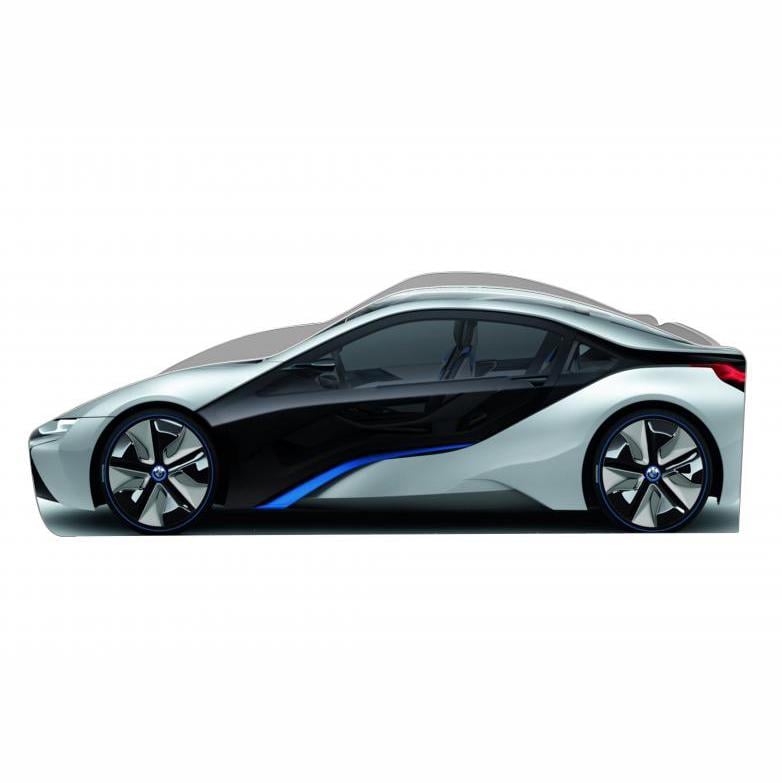 Кровать детская машина Viorina-Deko BMW i8 B-07 ламинированная ДСП 80х170 см Белый (44147)