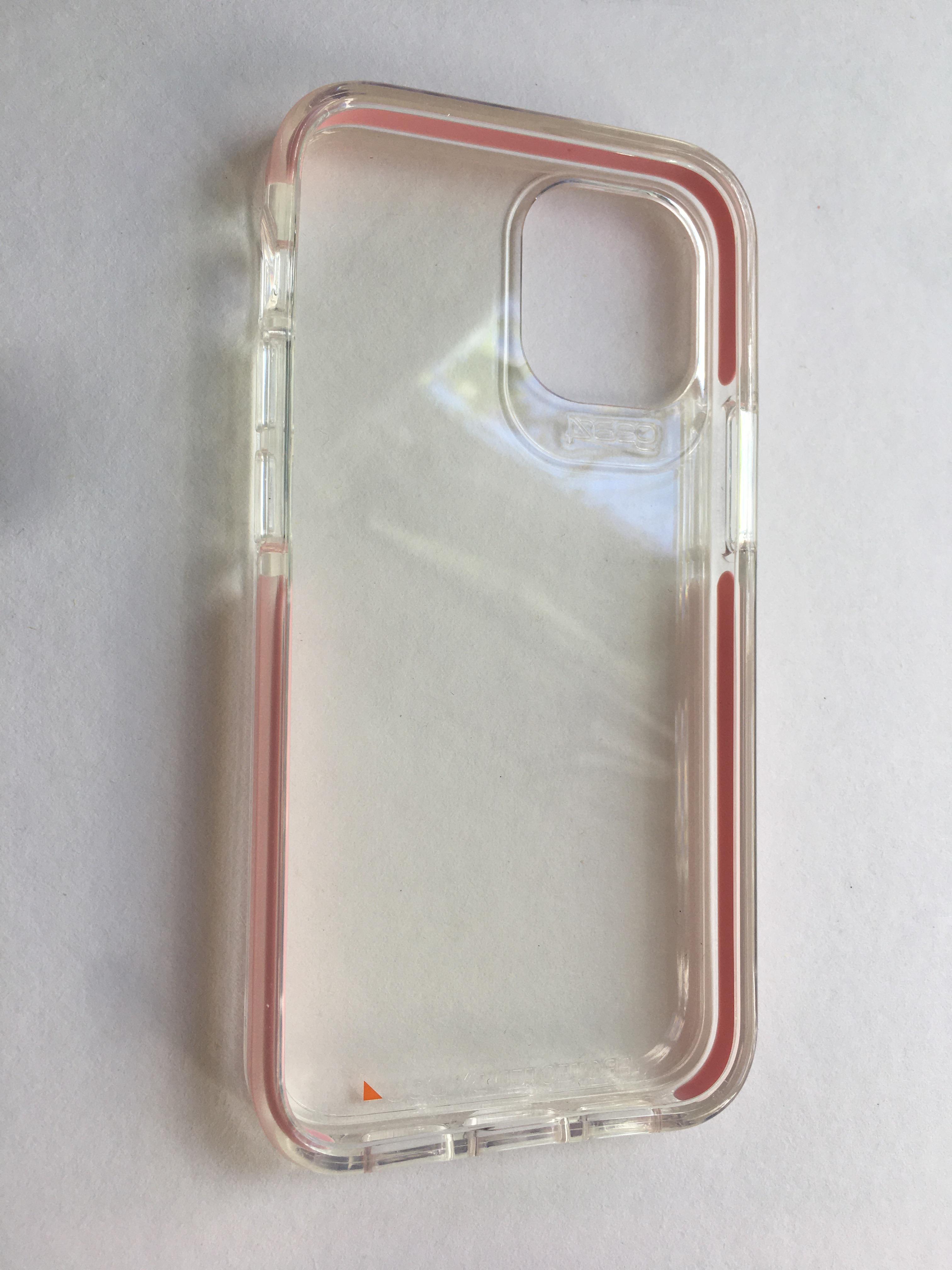 Противоударный прозрачный чехол Gear4 Piccadilly D3O для Iphone 12/12 Pro (6.1") Pink + Transparent - фото 8