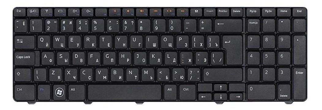 Клавиатура для ноутбука Dell Inspiron N7010 матовая (0K6GVJ)