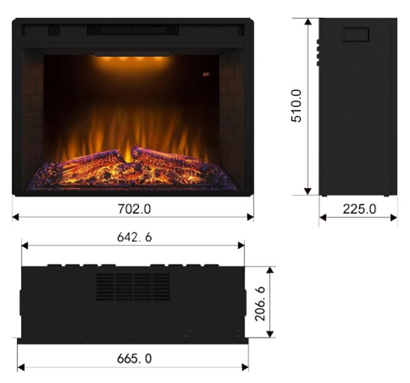 Электрокамин с обогревом Royal Goodfire 26 LED со звуком - фото 3