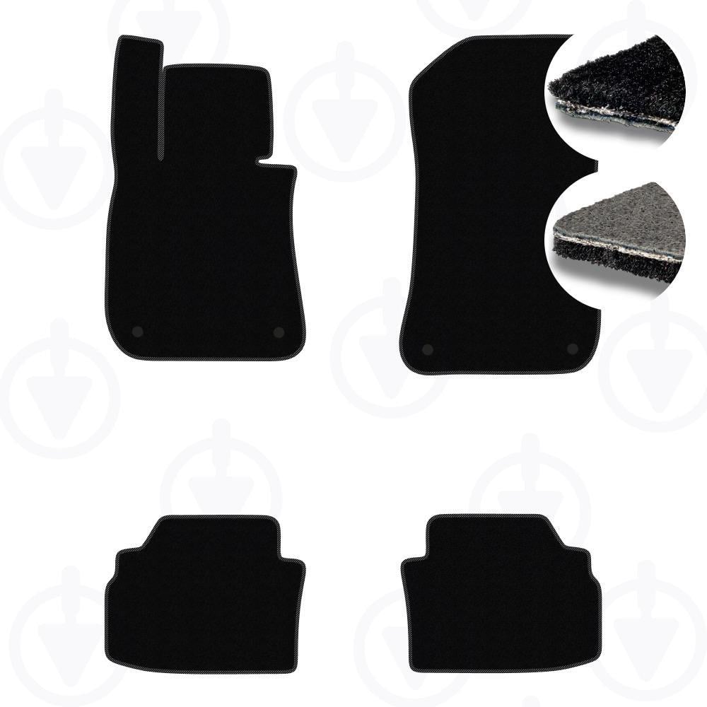 Комплект килимків в салон Star-Tex на BMW 3-Series E92 2006-2013 р. текстиль/Fortuna Чорний (10166-64-81-84)