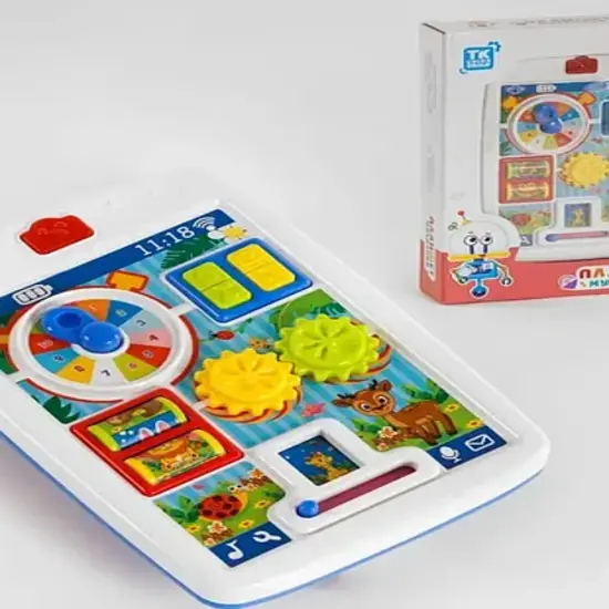 Планшет інтерактивний TK Group підсвітка/казка/пісні/аналоговий годинник/тріскачка/шестерні укр. (90660) - фото 2