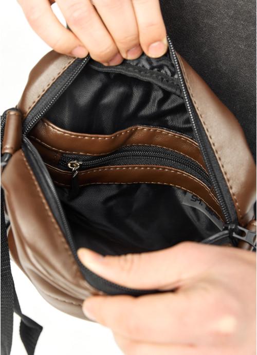 Мужская сумка-мессенджер Sambag через плечо из экокожи Коричневый (1003019723) - фото 8 Мужская сумка-мессенджер Sambag через плечо из экокожи Коричневый (1003019723) - фото 8