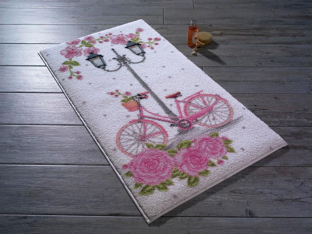 Коврик для ванной комнаты Romantic bike 50х57 см Разноцветный (259833)