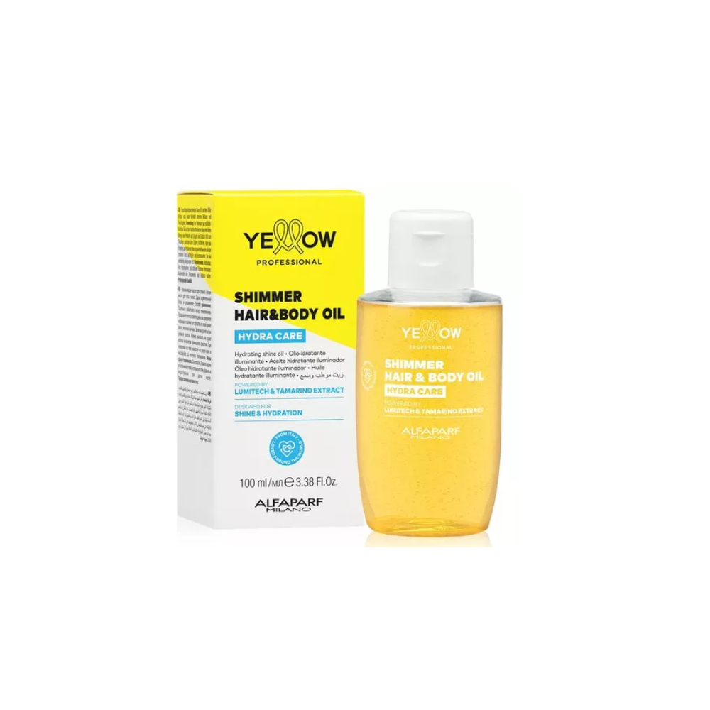 Олійка для зволоження волосся і тіла Yellow Shimmer Hair And Body Oil Hydra Care 100 мл Олійка для зволоження волосся і тіла Yellow Shimmer Hair And Body Oil Hydra Care 100 мл