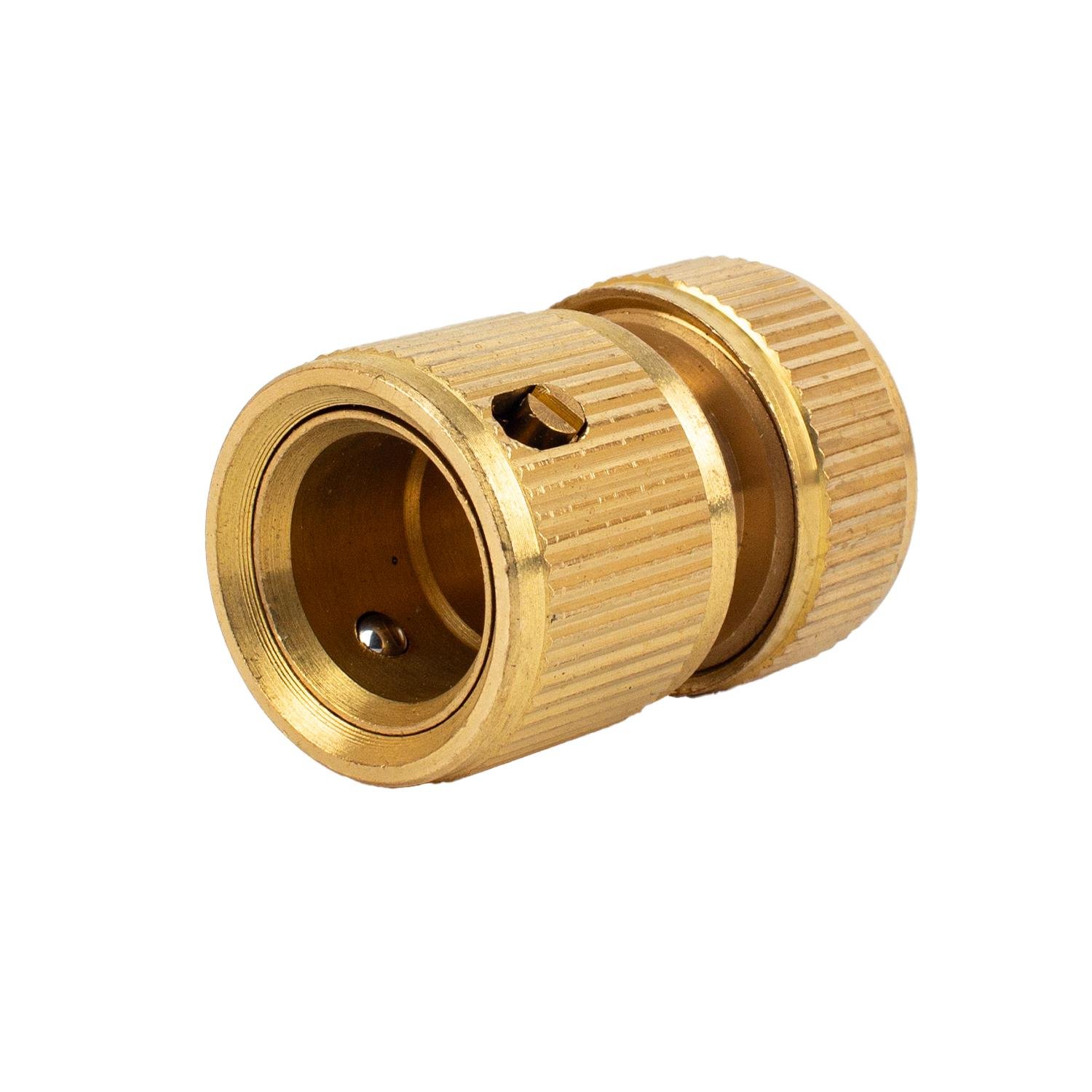 Конектор латунний 1/2" для шланга 1/2" швидкороз'ємний