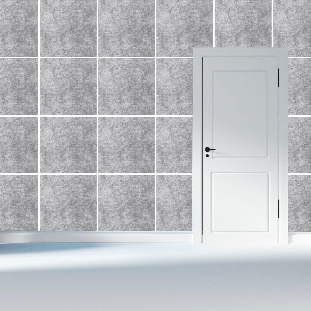 Плита декоративна ПВХ Sticker Wall SW-00001626 мармур 600х600х3 мм Попелястий