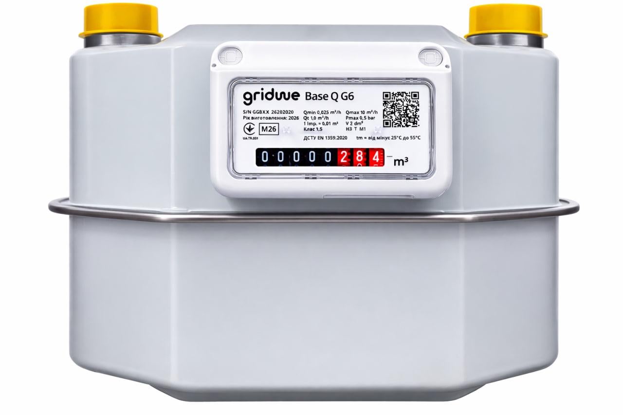 Счетчик газовый GridWe BaseQ G6 250 мм DN 32 мм G 1 1/4 слева направо (33147509)