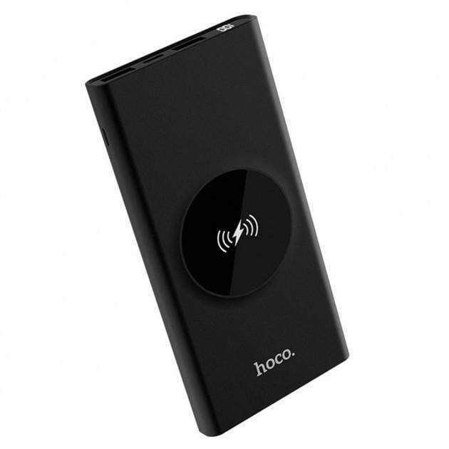 УМБ Power Bank Hoco J37 Wisdom Wireless 10000 mAh з бездротовою зарядкою Black