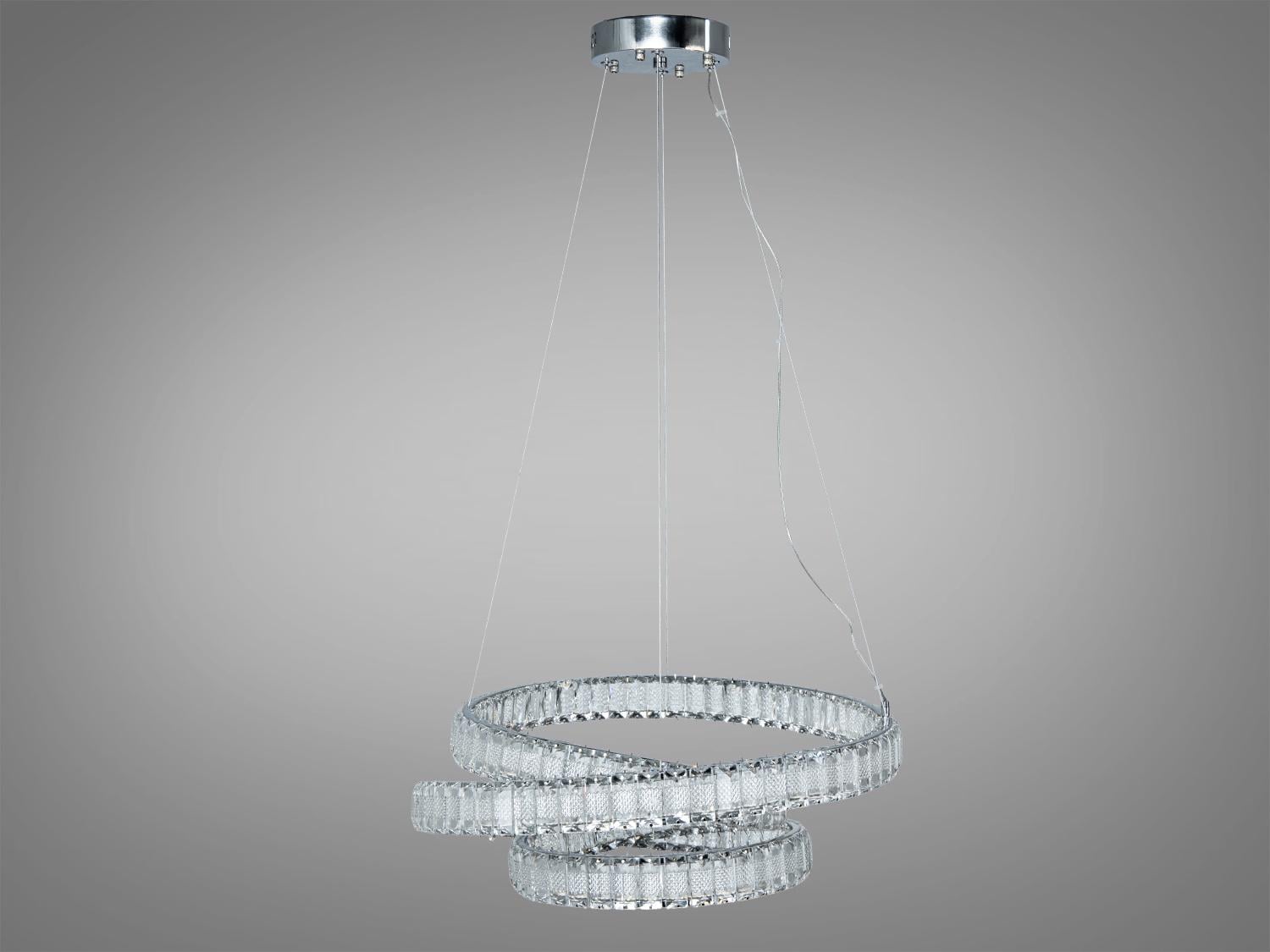 Люстра хрустальная LED 92 Вт с пультом Хром (D8879/500CH)