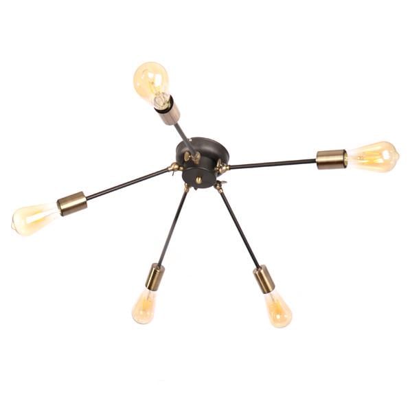 Люстра Спектр 6249/5 з лампочками Чорний/Антик (32695549) Люстра Спектр 6249/5 з лампочками Чорний/Антик (32695549)